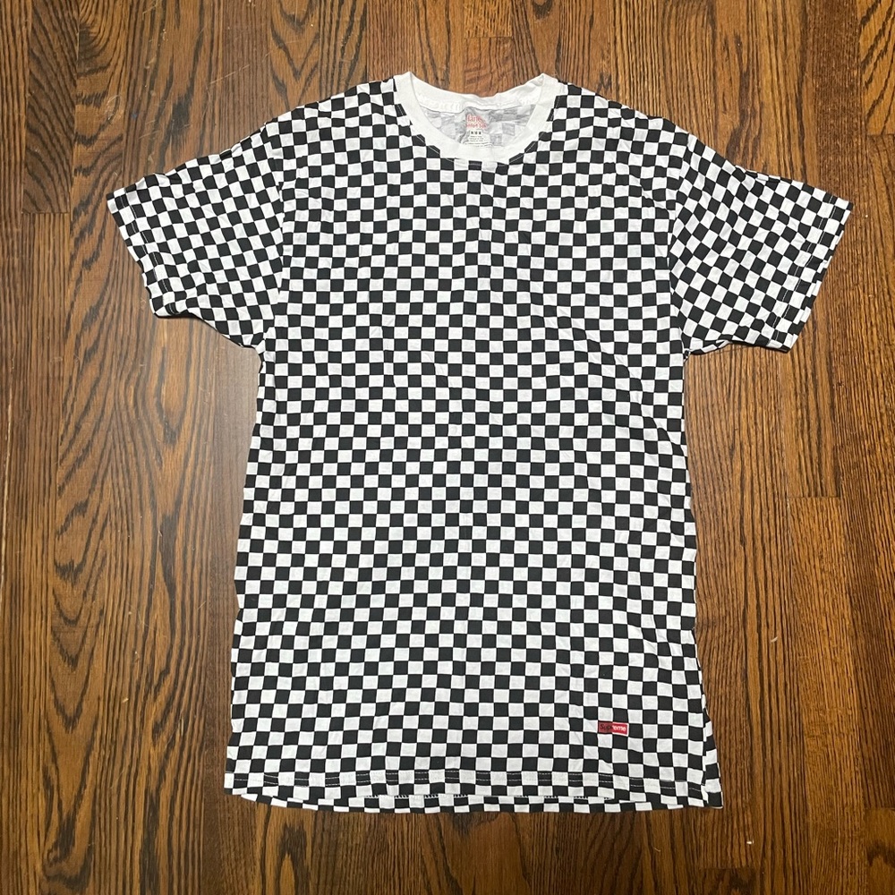 Mens Supreme X Hanes Checkerboard Tee